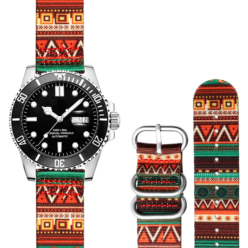 Nato Strap Nylon - Heavy Duty Nylon Watchband Strap 18mm