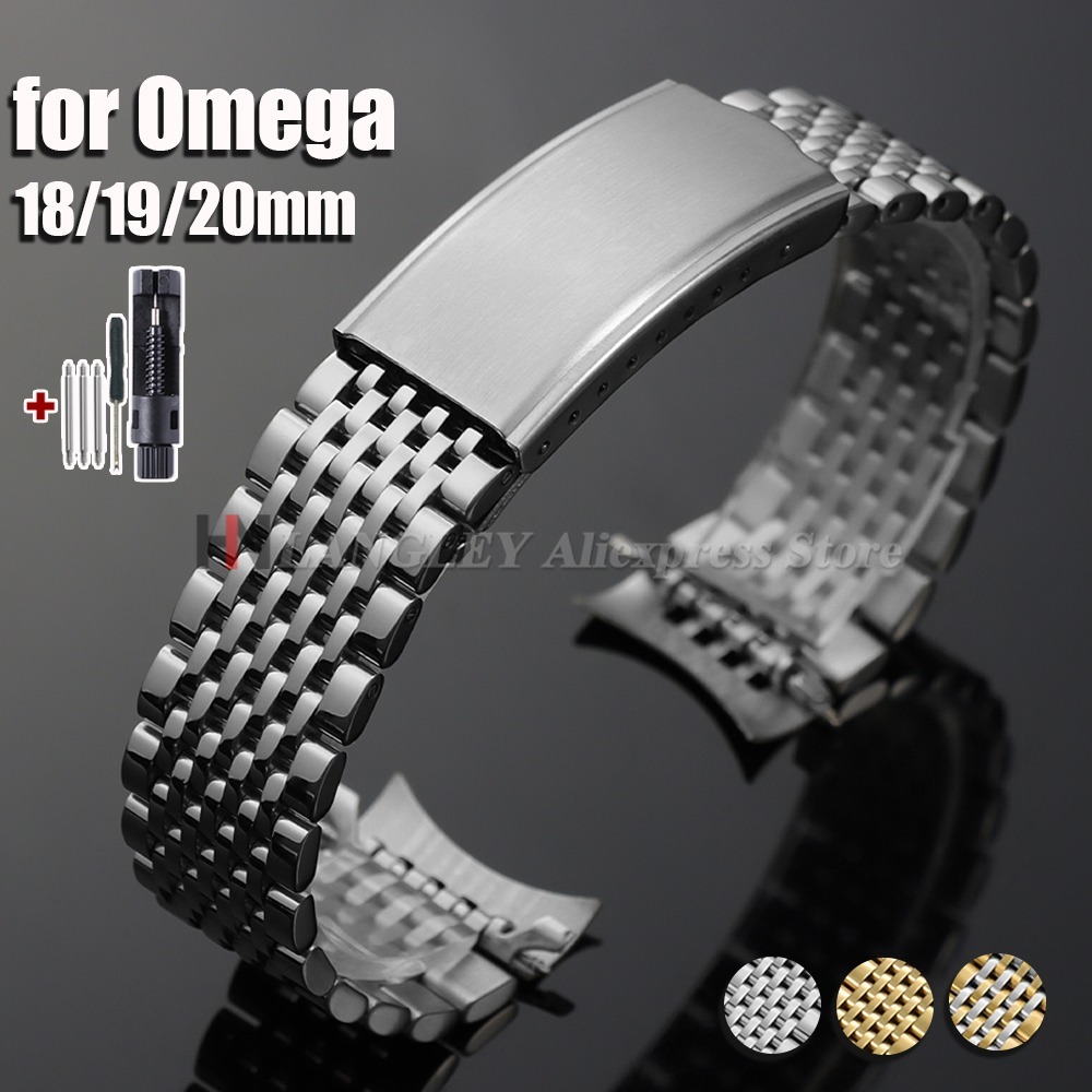 Omega Watch Seamaster - 18mm 19mm 20mm Stainless Steel Watch