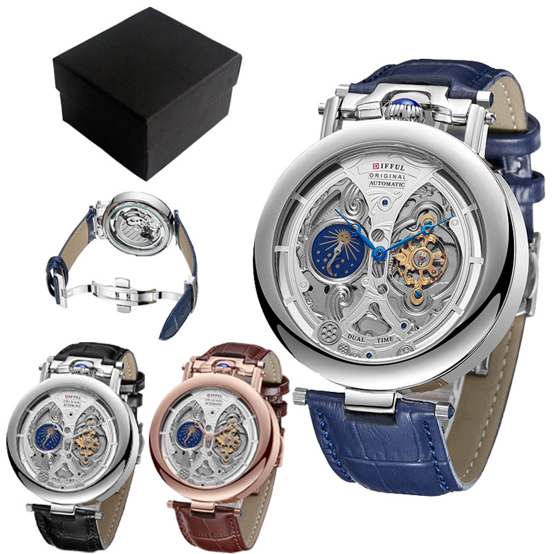 Seiko Watch Presage - DIFFUL Luxury Big Skeleton Dial Moon