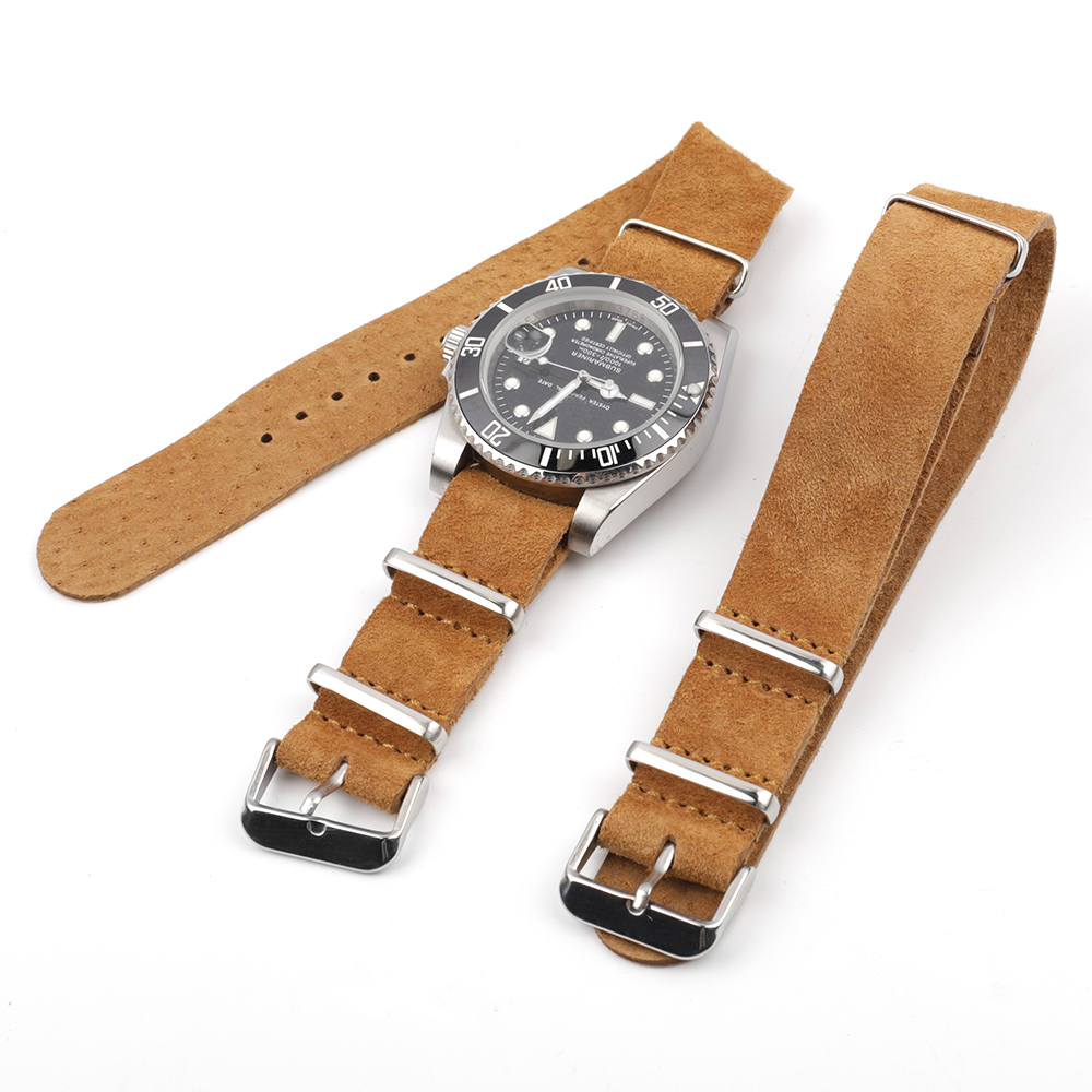 Suede Strap Watch - Soft Retro Suede Genuine Leather Strap