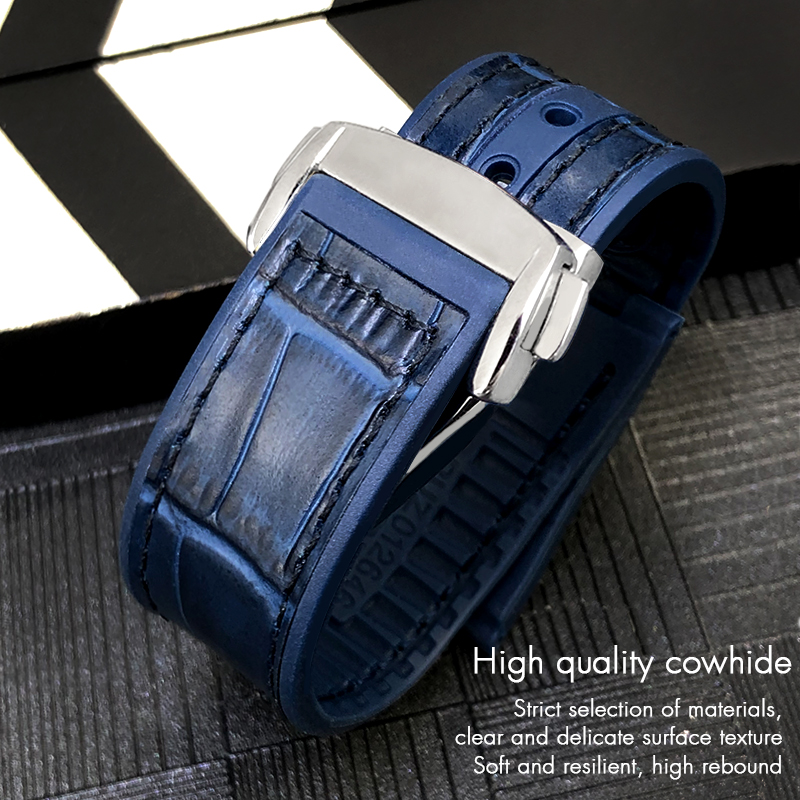 Concave Rubber Cowhide Watchba - Omega Watch Constellation recension och pris