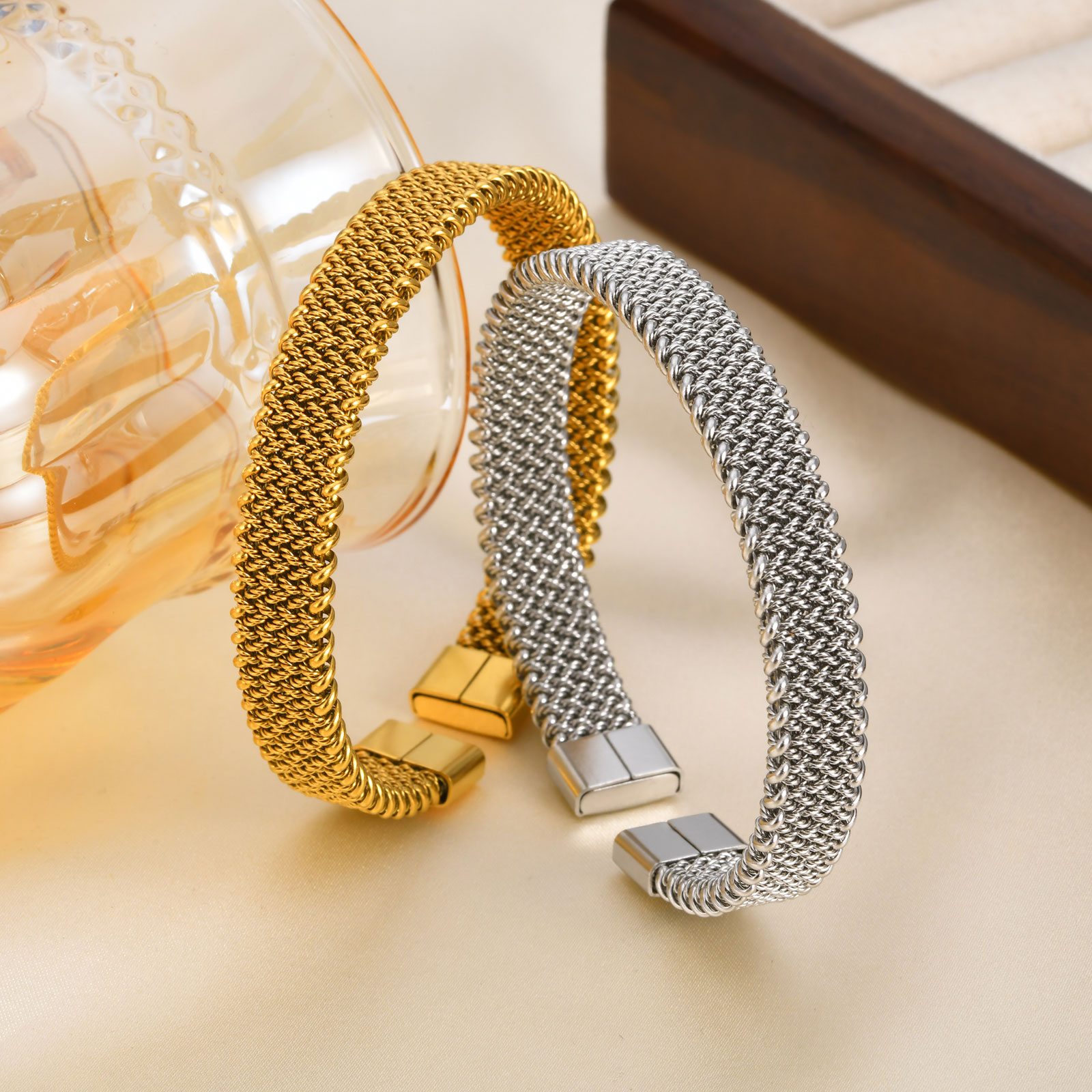 10mm Braided Stretch Strap Ope - Mesh Strap Metal recension och pris