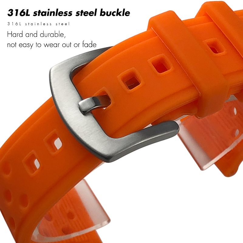 Soft Rubber Silicone Watchband - Seiko Watch 5 Sports recension och pris