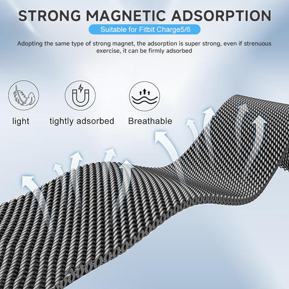 Magnetic Strap For Fitbit Char - Milanese Loop Magnetic recension och pris