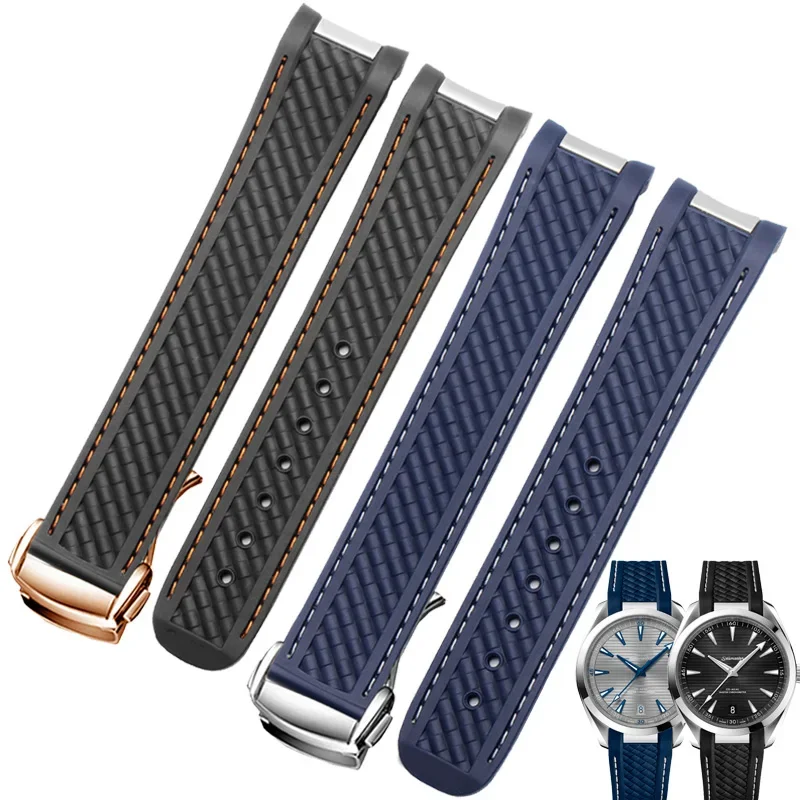 Curved 20mm Rubber Watchband F - Omega Watch Seamaster recension och pris