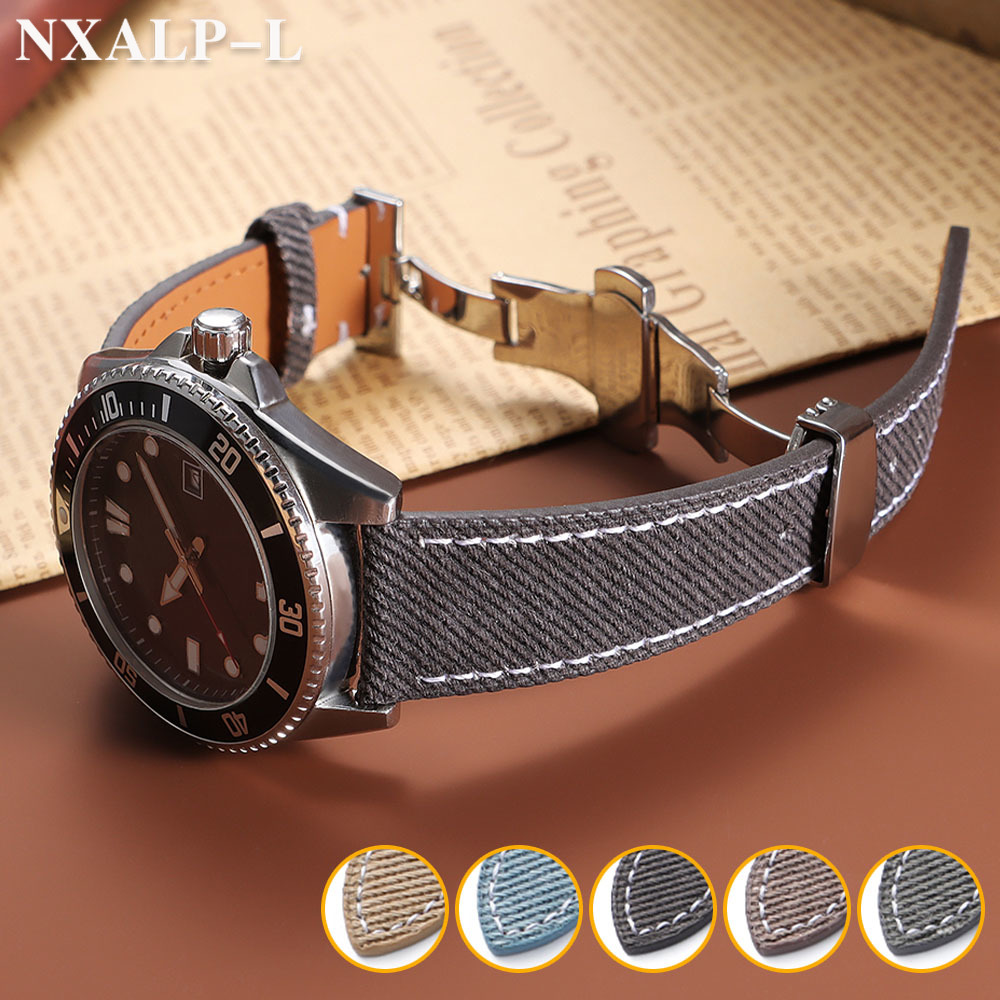 Denim Sailcloth Watchbands Lea - Suede Strap Watch recension och pris