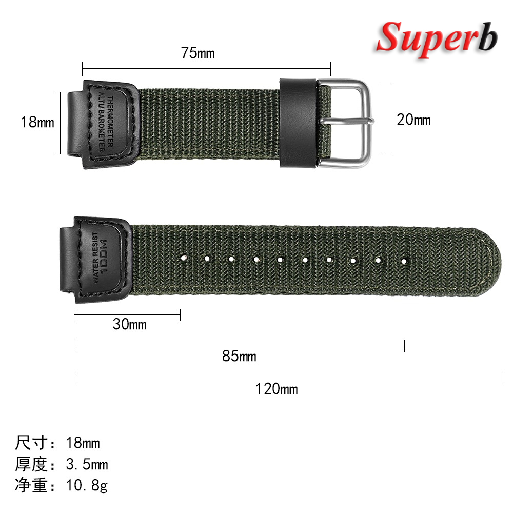18mm Nylon Watch Strap for Cas - Nato Strap Nylon recension och pris