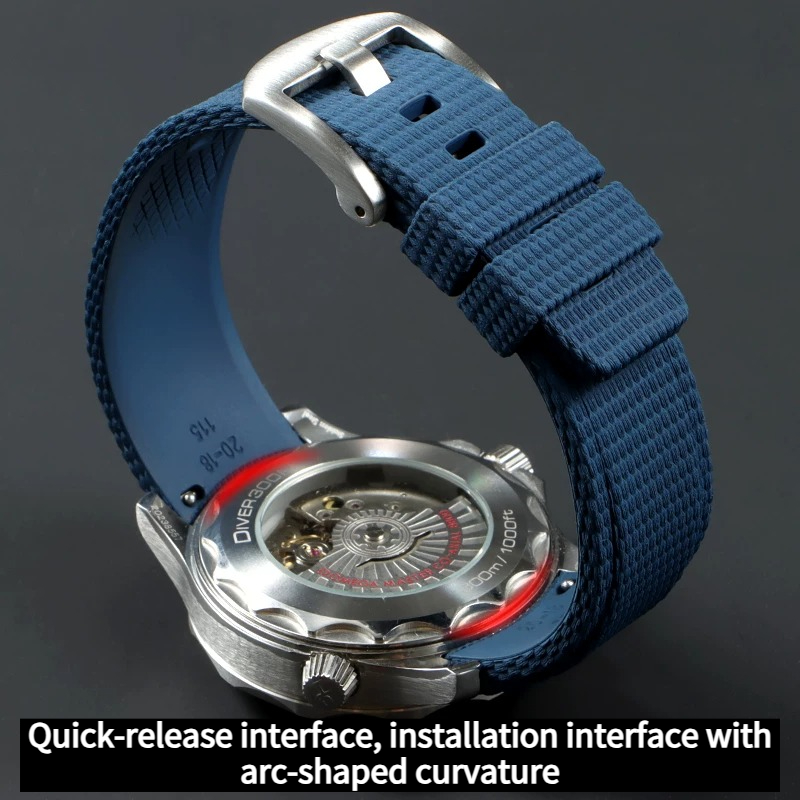 Arc-shaped curved fluororubber - Seiko Watch Prospex recension och pris