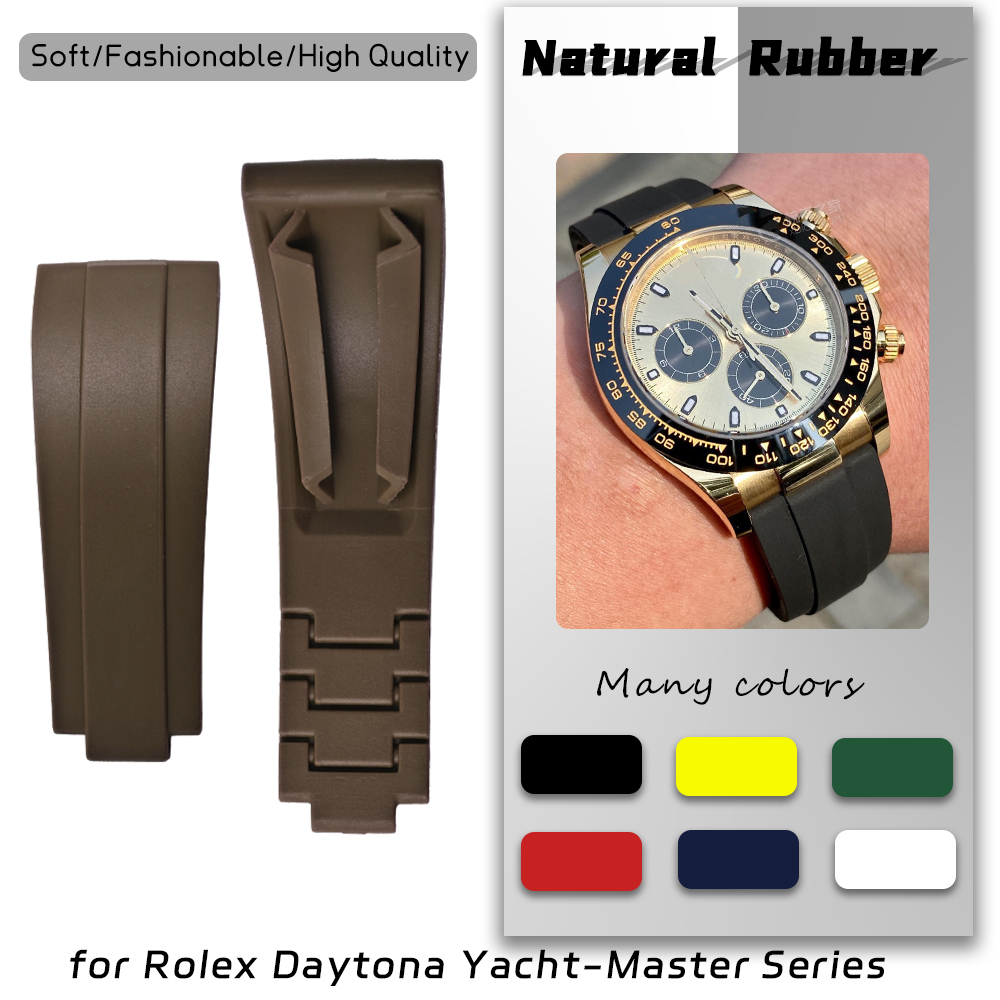 20mm 21mm Quality Natural Rubb - Rolex Watch Daytona recension och pris