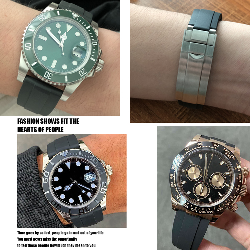 Rubber Watchband 18mm 20mm 21m - Rolex Watch Daytona recension och pris