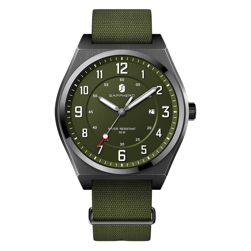 SAPPHERO Men's Sports Quartz W - Tropic Strap Vintage recension och pris