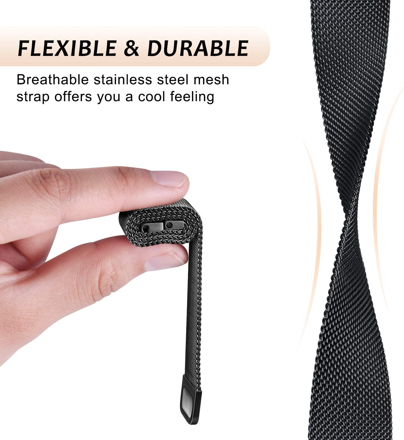 Milanese Loop strap for Fitbit - Milanese Loop Magnetic recension och pris